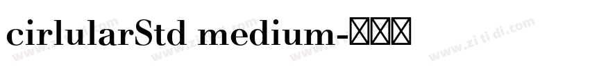 cirlularStd medium字体转换